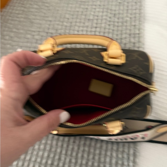 COPY - Louis Vuitton Mini Brown and Cream Monogram Bag - Picture 3 of 4